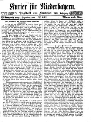 Kurier für Niederbayern Mittwoch 24. Dezember 1873
