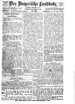 Der Bayerische Landbote Sonntag 29. Januar 1871