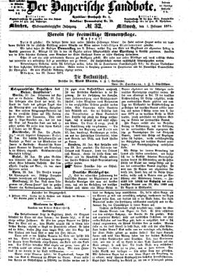 Der Bayerische Landbote Mittwoch 1. Februar 1871