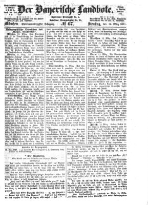 Der Bayerische Landbote Dienstag 14. März 1871