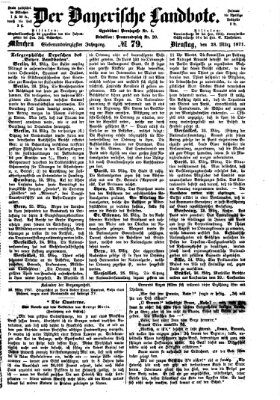 Der Bayerische Landbote Dienstag 28. März 1871