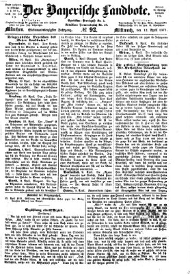 Der Bayerische Landbote Mittwoch 12. April 1871