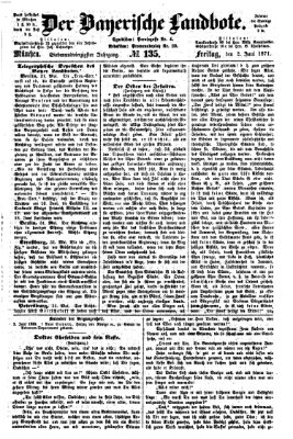 Der Bayerische Landbote Freitag 2. Juni 1871