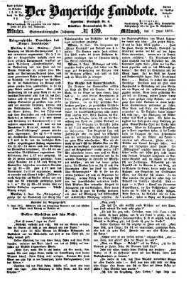 Der Bayerische Landbote Mittwoch 7. Juni 1871