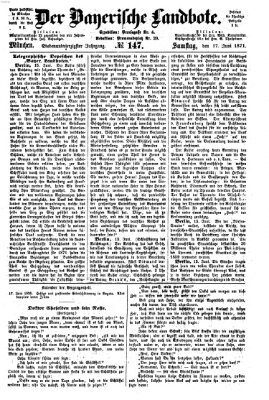 Der Bayerische Landbote Samstag 17. Juni 1871
