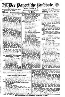 Der Bayerische Landbote Samstag 24. Juni 1871
