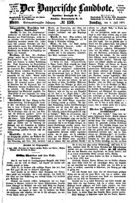 Der Bayerische Landbote Samstag 1. Juli 1871