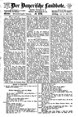 Der Bayerische Landbote Freitag 14. Juli 1871