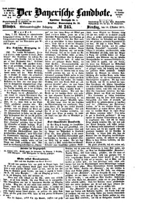 Der Bayerische Landbote Dienstag 10. Oktober 1871