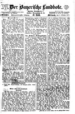 Der Bayerische Landbote Mittwoch 11. Oktober 1871