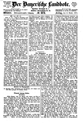Der Bayerische Landbote Freitag 10. November 1871