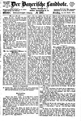 Der Bayerische Landbote Dienstag 28. November 1871