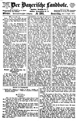 Der Bayerische Landbote Donnerstag 7. Dezember 1871