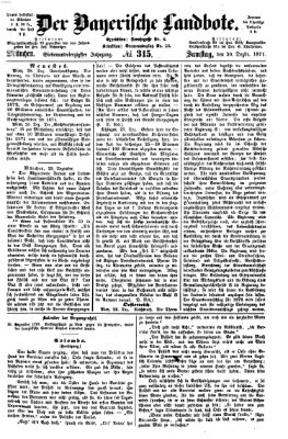 Der Bayerische Landbote Samstag 30. Dezember 1871