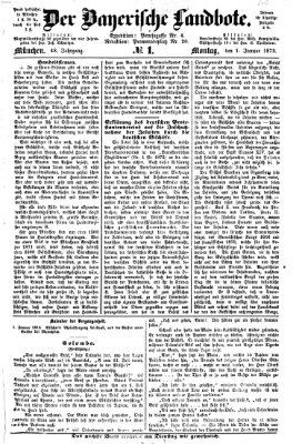 Der Bayerische Landbote Montag 1. Januar 1872