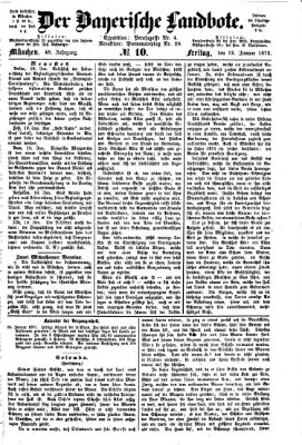 Der Bayerische Landbote Freitag 12. Januar 1872