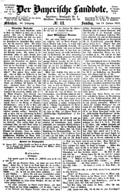 Der Bayerische Landbote Samstag 13. Januar 1872