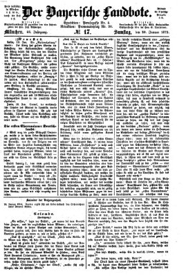 Der Bayerische Landbote Samstag 20. Januar 1872