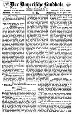 Der Bayerische Landbote Donnerstag 22. Februar 1872