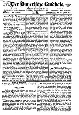 Der Bayerische Landbote Donnerstag 29. Februar 1872