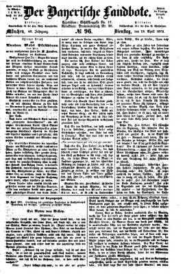 Der Bayerische Landbote Dienstag 23. April 1872