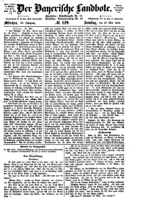 Der Bayerische Landbote Samstag 18. Mai 1872