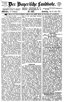 Der Bayerische Landbote Sonntag 23. Juni 1872