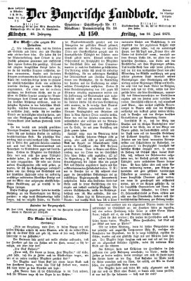 Der Bayerische Landbote Freitag 28. Juni 1872