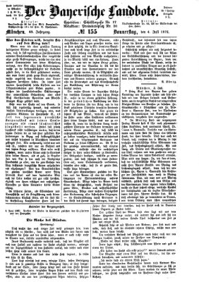 Der Bayerische Landbote Donnerstag 4. Juli 1872