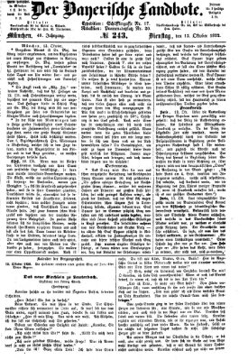 Der Bayerische Landbote Dienstag 15. Oktober 1872