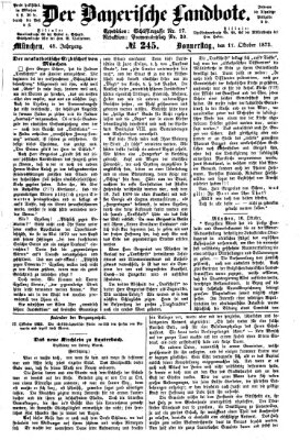 Der Bayerische Landbote Donnerstag 17. Oktober 1872