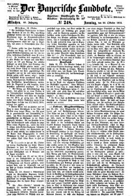 Der Bayerische Landbote Sonntag 20. Oktober 1872