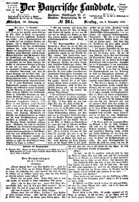 Der Bayerische Landbote Dienstag 5. November 1872