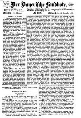 Der Bayerische Landbote Mittwoch 13. November 1872