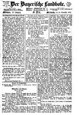 Der Bayerische Landbote Mittwoch 20. November 1872