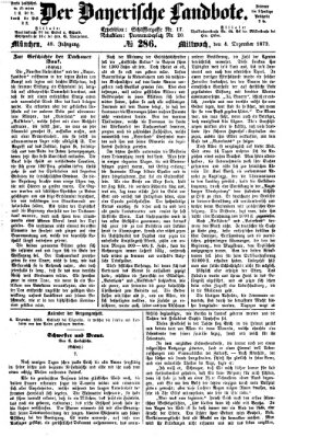 Der Bayerische Landbote Mittwoch 4. Dezember 1872
