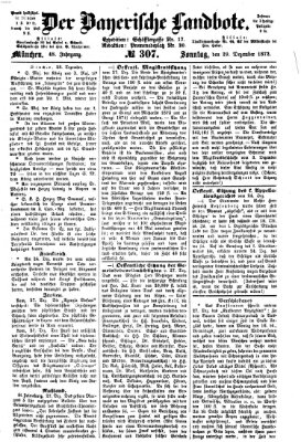 Der Bayerische Landbote Sonntag 29. Dezember 1872