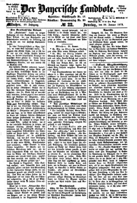 Der Bayerische Landbote Sonntag 26. Januar 1873
