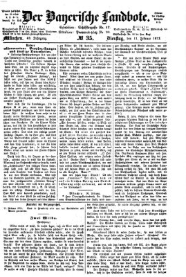 Der Bayerische Landbote Dienstag 11. Februar 1873