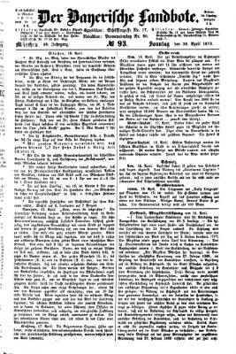Der Bayerische Landbote Sonntag 20. April 1873