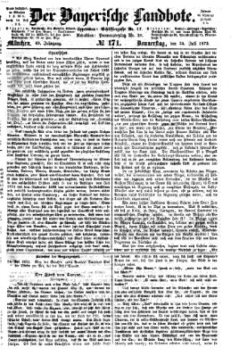 Der Bayerische Landbote Donnerstag 24. Juli 1873