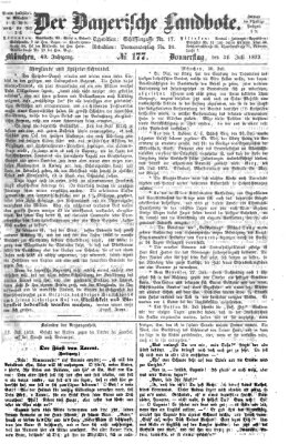 Der Bayerische Landbote Donnerstag 31. Juli 1873