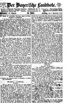 Der Bayerische Landbote Freitag 5. September 1873