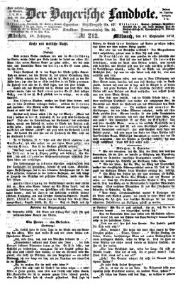Der Bayerische Landbote Mittwoch 10. September 1873
