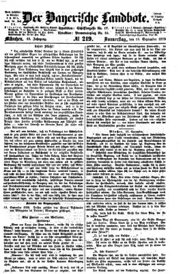 Der Bayerische Landbote Donnerstag 18. September 1873