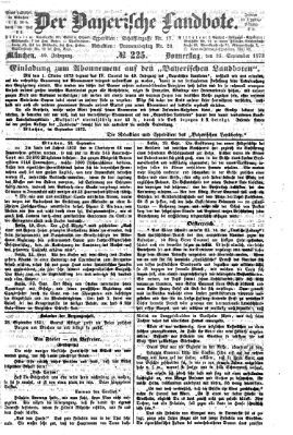 Der Bayerische Landbote Donnerstag 25. September 1873