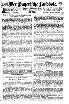 Der Bayerische Landbote Freitag 26. September 1873