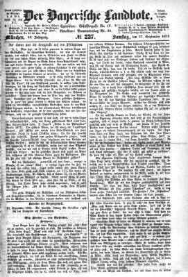 Der Bayerische Landbote Samstag 27. September 1873