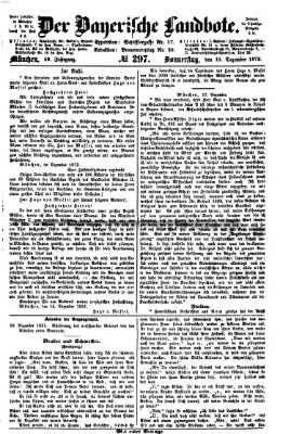 Der Bayerische Landbote Donnerstag 18. Dezember 1873