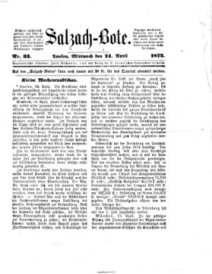 Salzach-Bote Mittwoch 24. April 1872